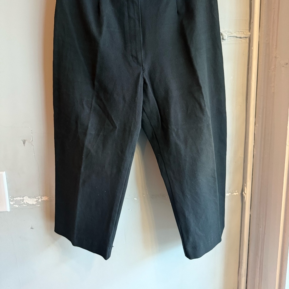 Votre Nom Black Cotton Cropped Pants